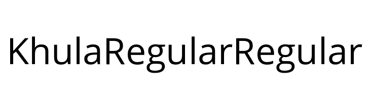 Khula Regular Regular Font