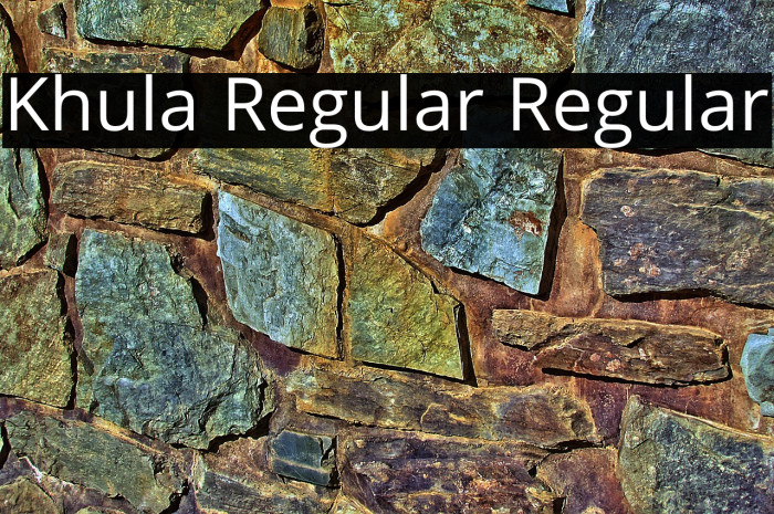 Khula Regular Regular Example 1