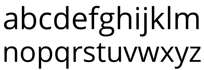 Khula Regular Regular Font LOWERCASE
