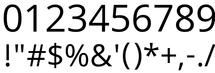 Khula Regular Font OTHER CHARS