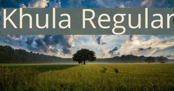 Khula Regular Font examples