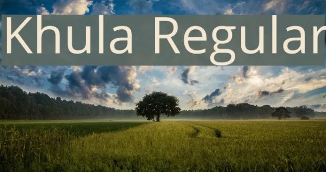 Khula Regular Example 1