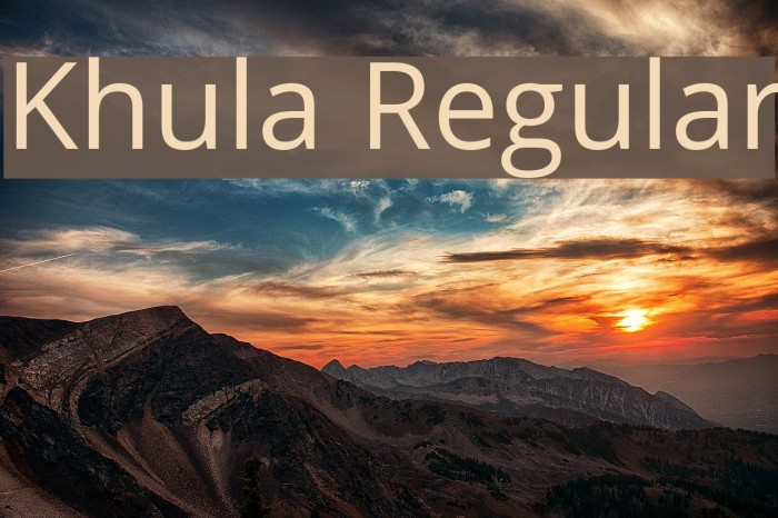 Khula Regular Font examples