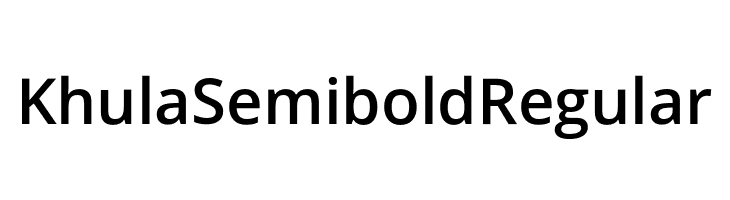 Khula Semibold Regular  Frei Schriftart Herunterladen
