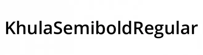 Khula Semibold Regular  Descarca Fonturi Gratis