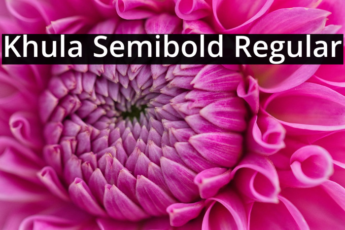 Khula Semibold Regular Example 1