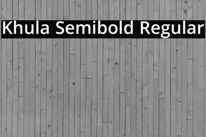 Khula Semibold Regular Font examples