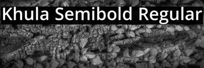 Khula Semibold Regular Font examples