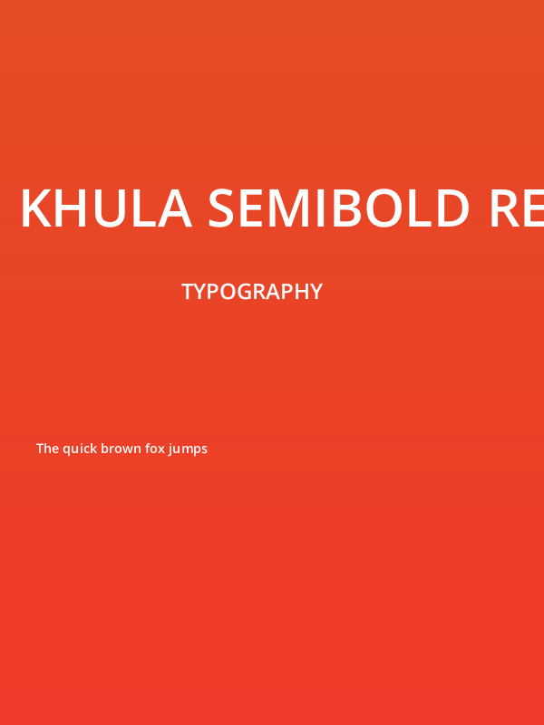 Khula Semibold Regular Poster
