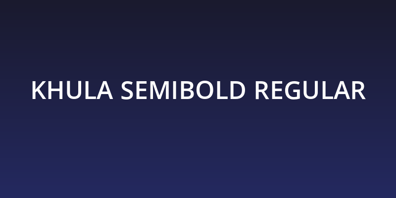 Khula Semibold Regular Social Header