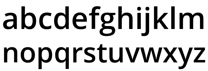 Khula Semibold Regular Font LOWERCASE
