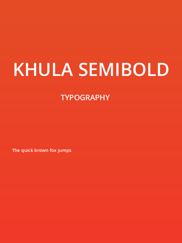 Khula SemiBold Poster