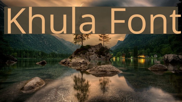 Khula Font examples