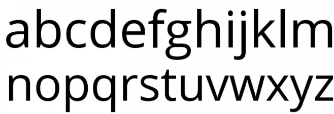 Khula फ़ॉन्ट लोअरकेस