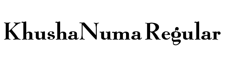 KhushaNuma Regular  Frei Schriftart Herunterladen