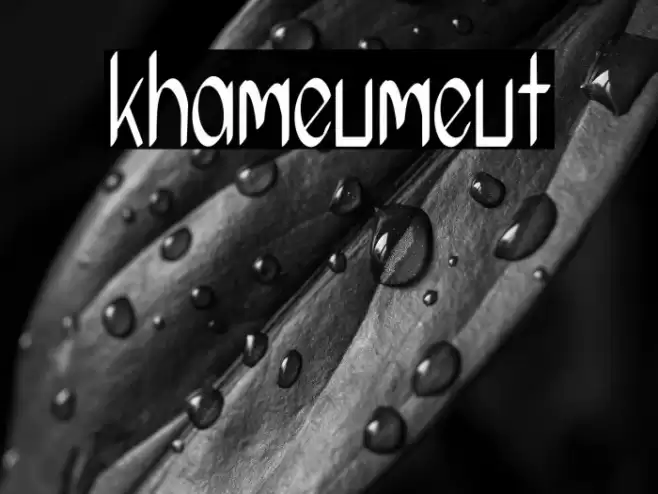 khameumeut Font examples