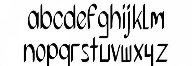 khameumeut Schriftart Kleinbuchstaben