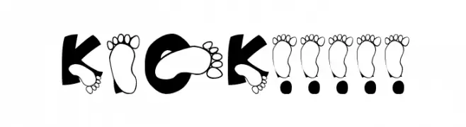 KICK!!!!!  Frei Schriftart Herunterladen