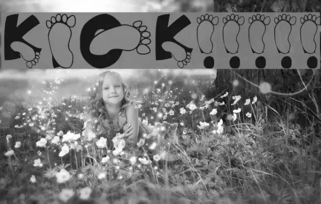 KICK!!!!! Font examples