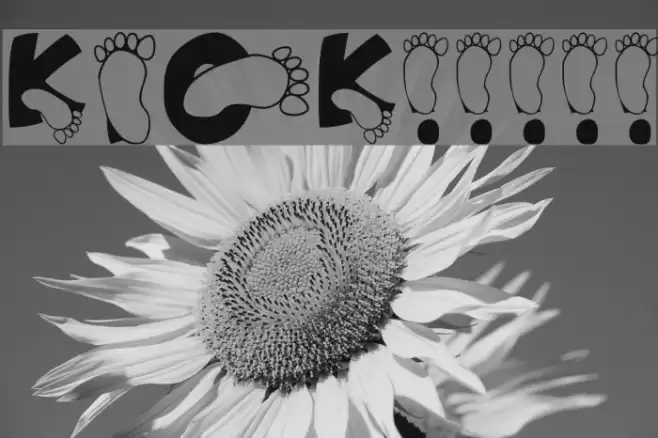 KICK!!!!! Font examples