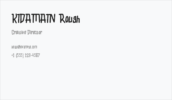 KIDAMAIN Rough Business Card