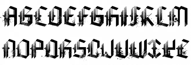KILL THE PANDA Schriftart Groß