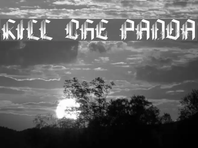 KILL THE PANDA Font examples