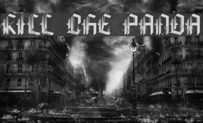 KILL THE PANDA Font examples