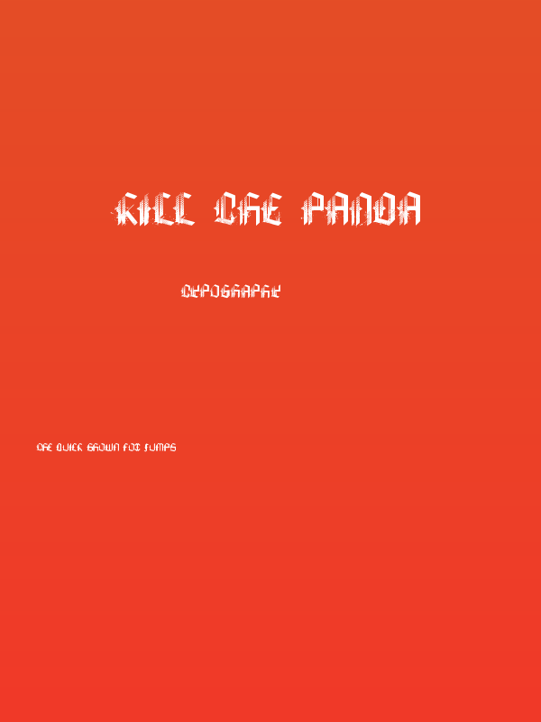 KILL THE PANDA Poster