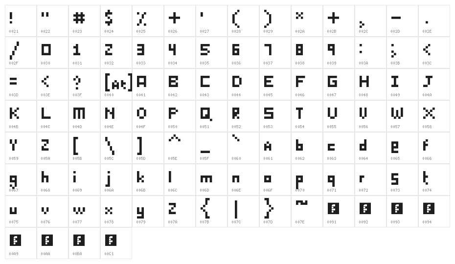 KILLER LASAGNA Regular Character Map