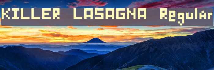 KILLER LASAGNA Regular Font examples
