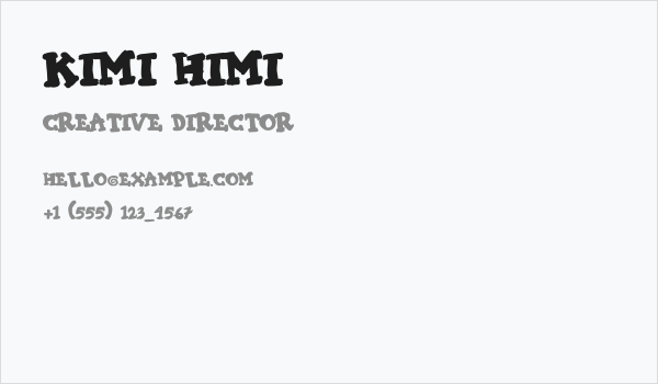 KIMI HIMI Business Card