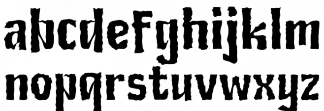 KIMONDTrial-Regular Caratteri MINUSCOLO