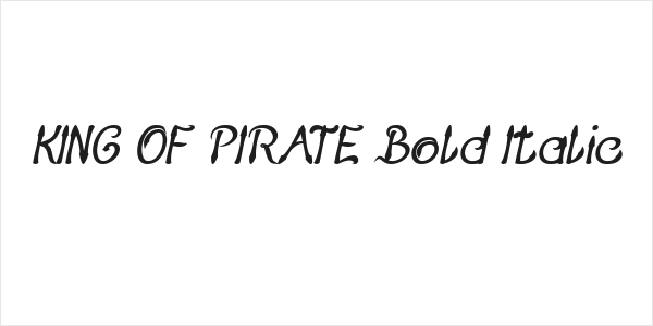 KING OF PIRATE Bold Italic Logo
