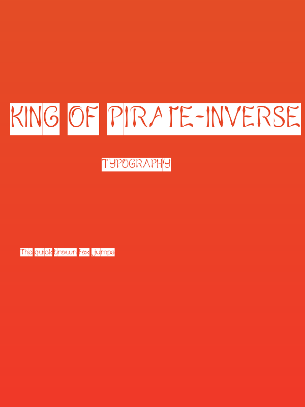 KING OF PIRATE-Inverse Poster