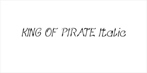 KING OF PIRATE Italic Logo