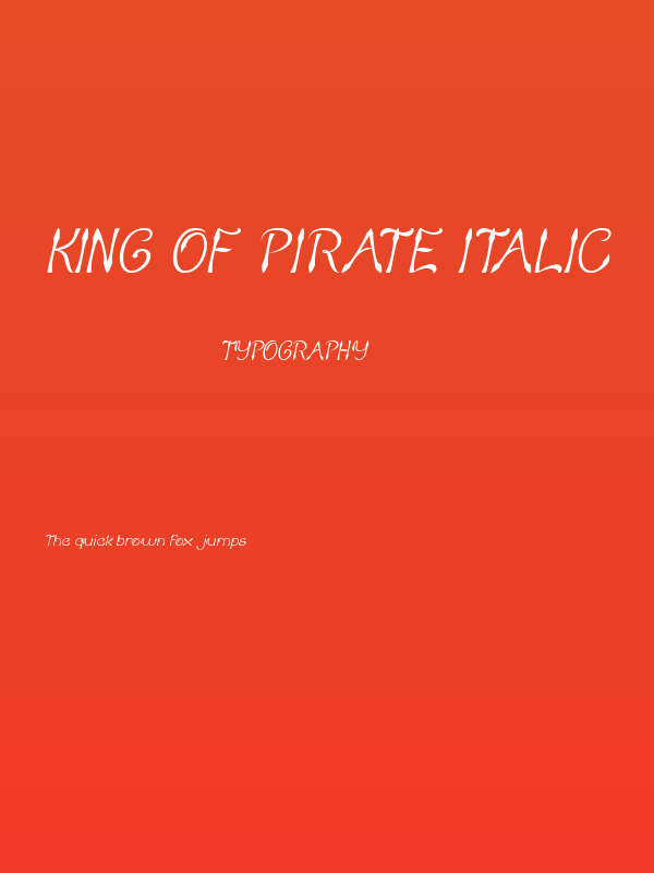 KING OF PIRATE Italic Poster