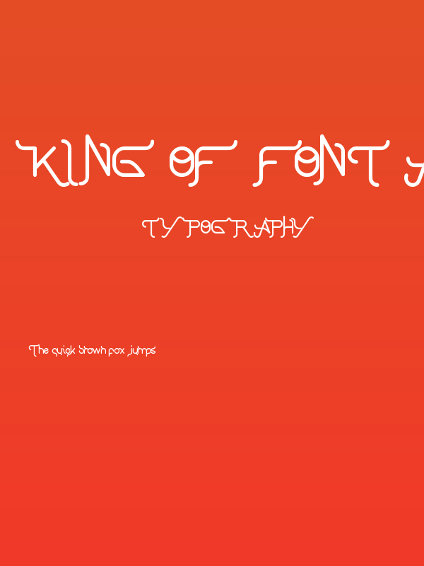 KING OF font And Typography Poster