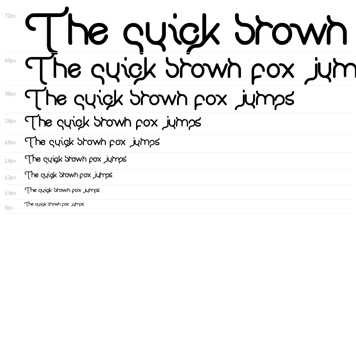 KING OF font And Typography Waterfall