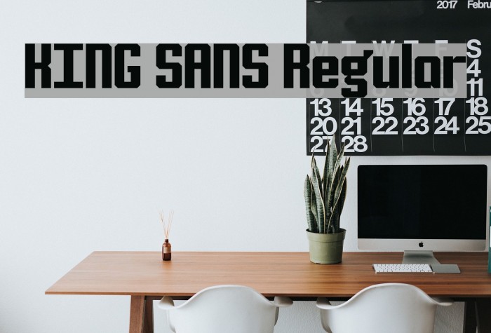 KING SANS Regular Font examples