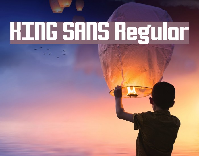 KING SANS Regular Font examples