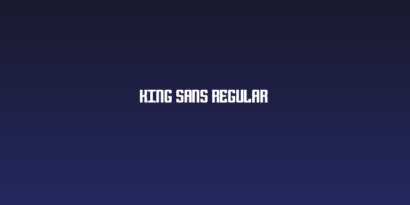 KING SANS Regular Social Header