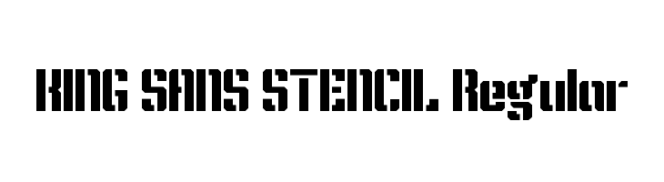 KING SANS STENCIL Regular Font