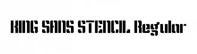 KING SANS STENCIL Regular  Fuentes Gratis Descargar