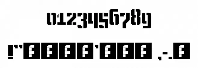 KING SANS STENCIL Regular Font OTHER CHARS