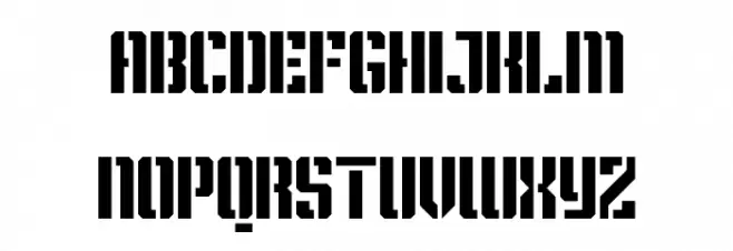 KING SANS STENCIL Regular 字体 大写
