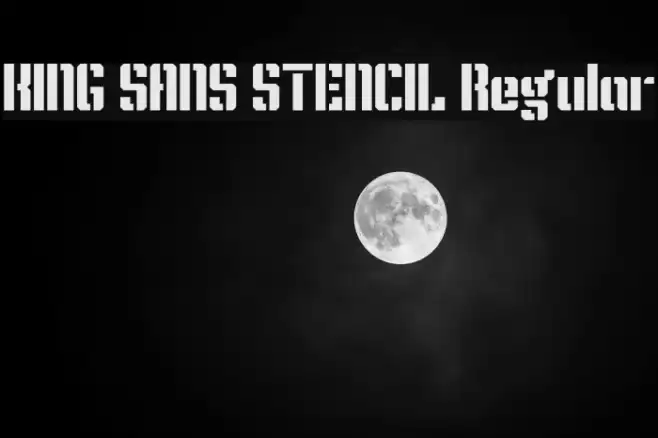 KING SANS STENCIL Regular Font examples
