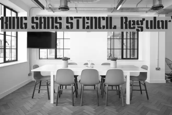 KING SANS STENCIL Regular Font examples