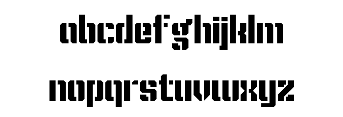 KING SANS STENCIL Regular Font LOWERCASE