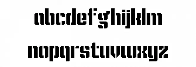 KING SANS STENCIL Regular 字体 小写